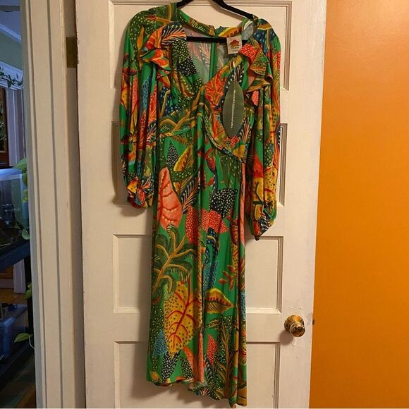 FARM Rio Forest Dream Slit Dress Size XS - Picture 2 of 9